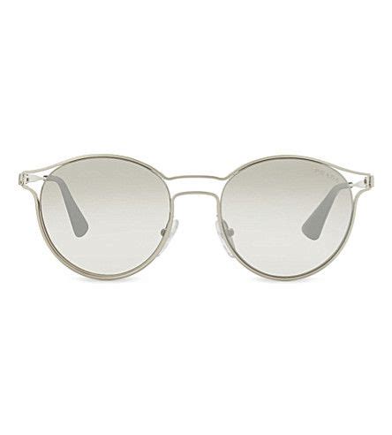 prada pr62ss mirrored round-frame sunglasses|PRADA .